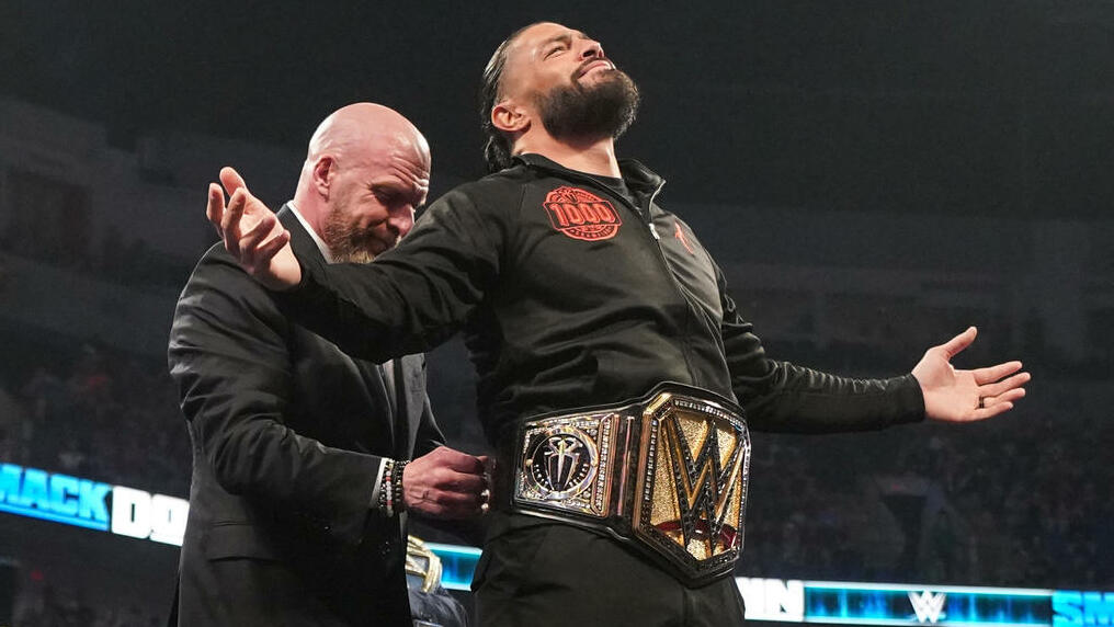 Roman Reigns Triple H WWE Undisputed Title 2023