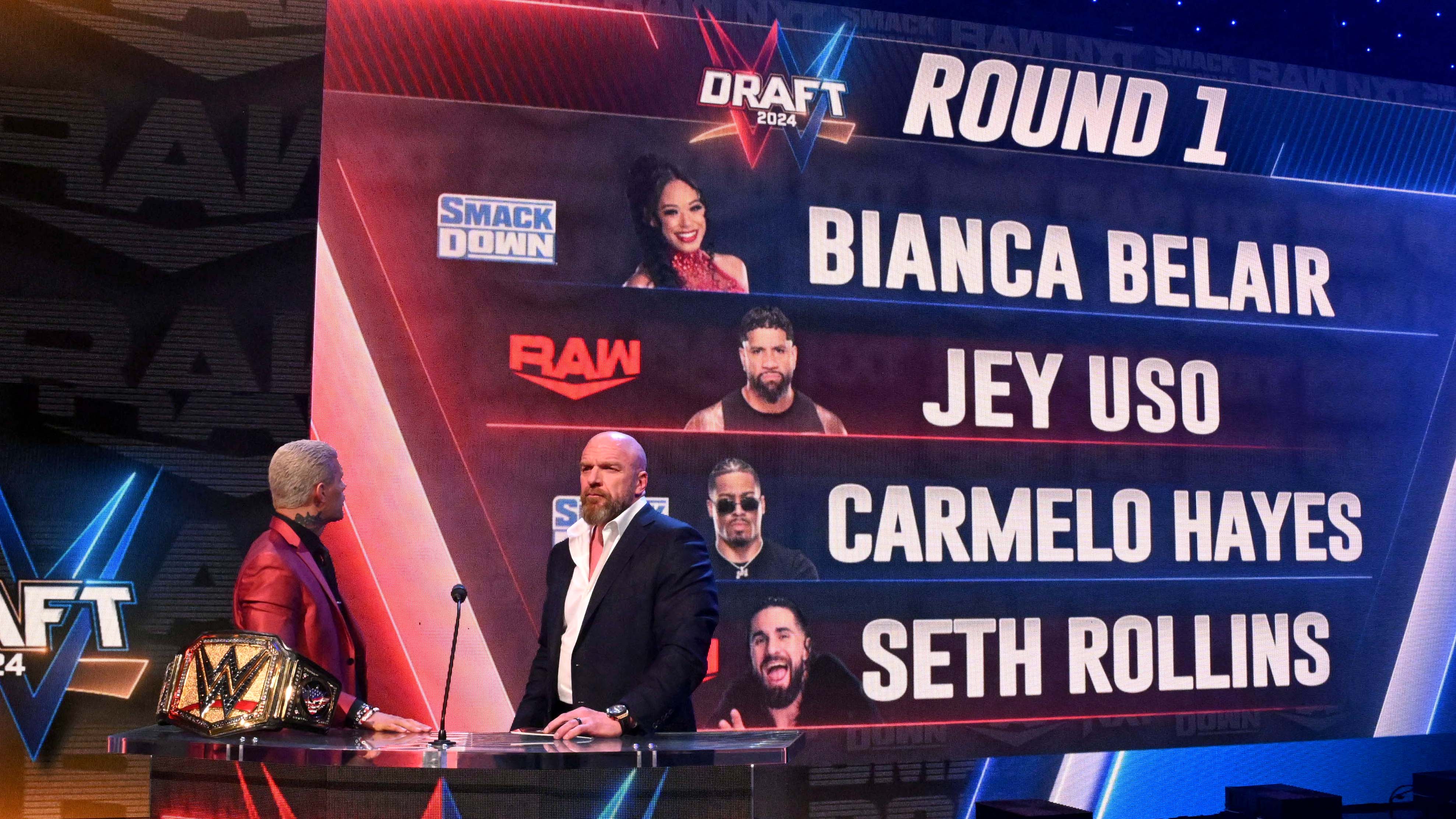 WWE Draft 2024 Cody Rhodes Triple H