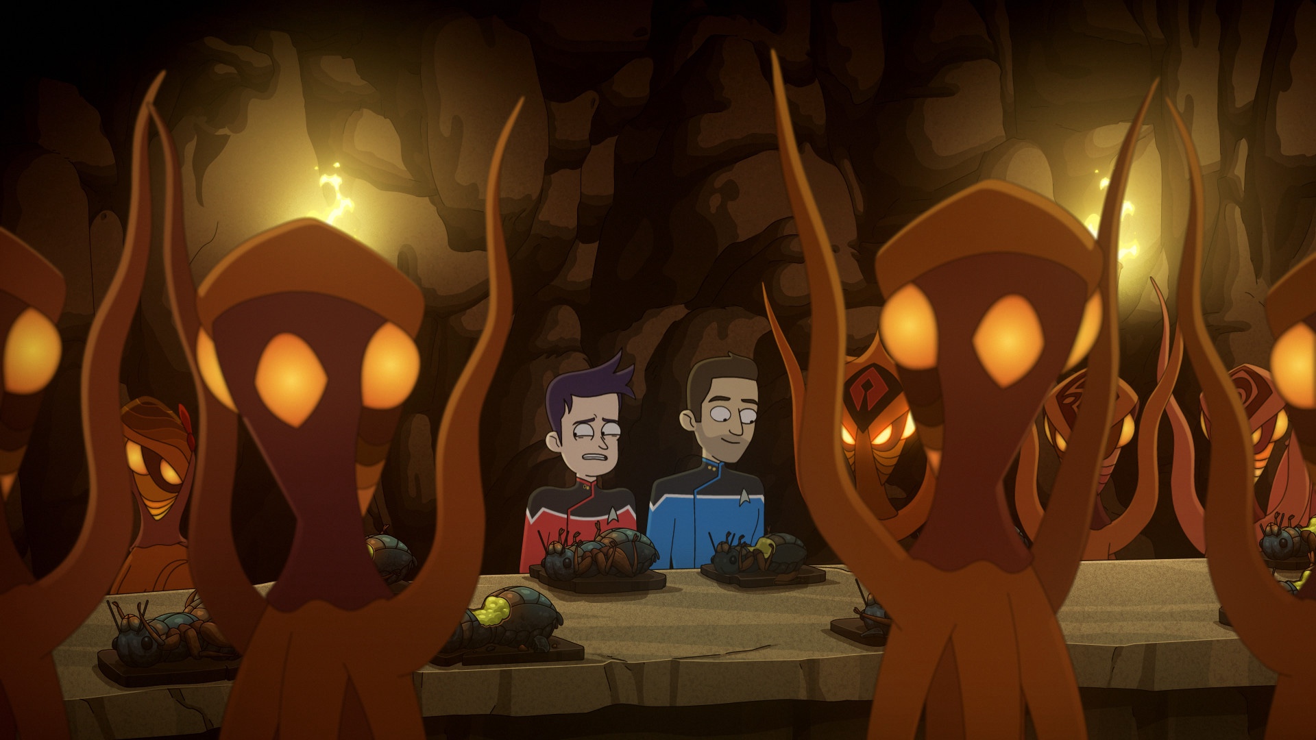 Star Trek Lower Decks Caves Boimler Levy Vendorians