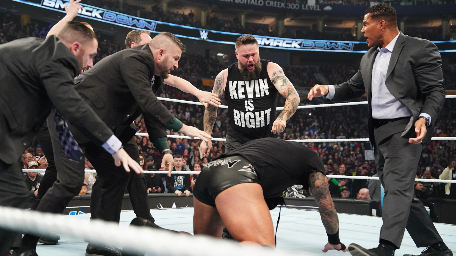 Kevin Owens Randy Orton Piledriver