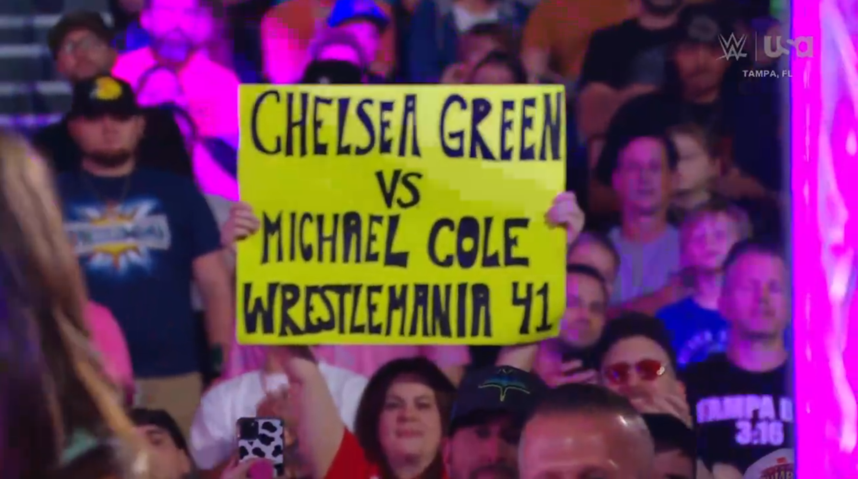 Chelsea Green Michael Cole WrestleMania 41 WWE Fan Sign