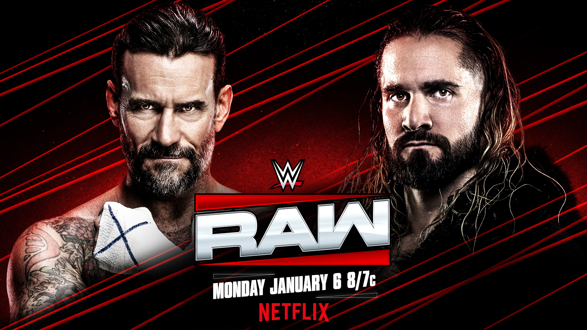 WWE Raw Netflix CM Punk Seth Rollins