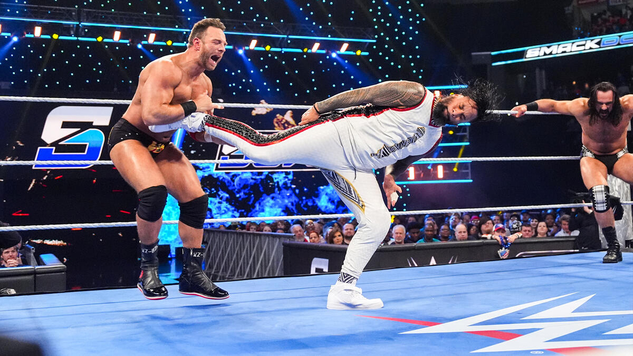 WWE SmackDown LA Knight Jimmy Uso Drew McIntyre