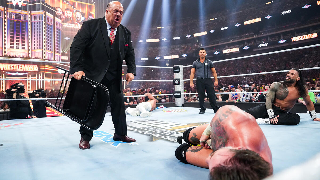 WWE WrestleMania 41 Night 1 Paul Heyman Seth Rollins Roman Reigns CM Punk