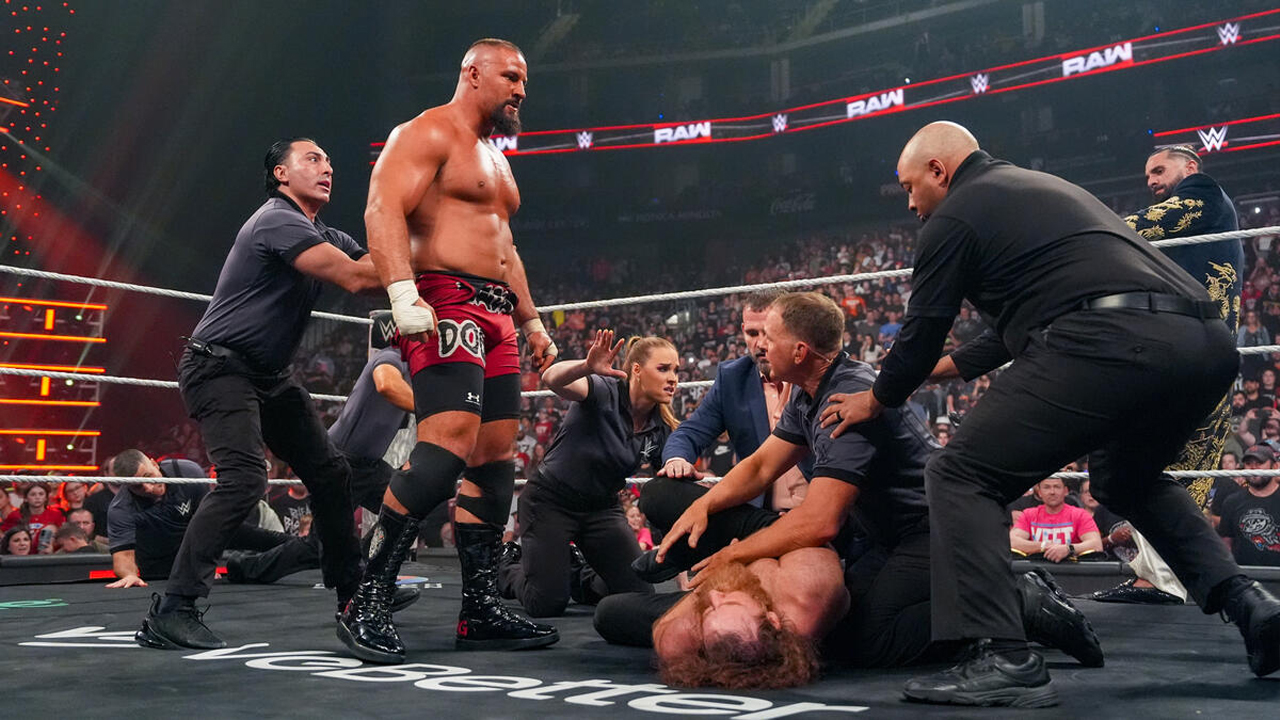 WWE Raw Bron Breakker Sami Zayn Seth Rollins