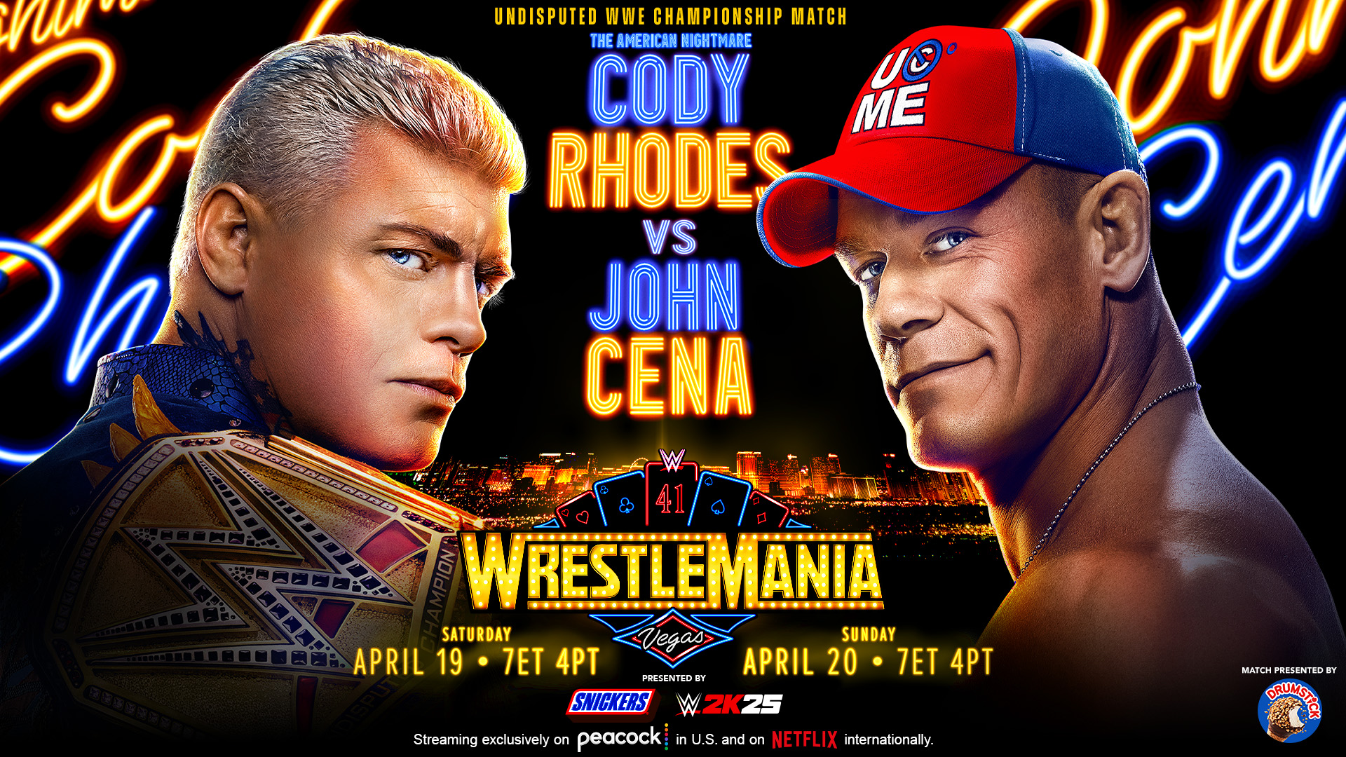 WWE WrestleMania 41 Cody Rhodes John Cena