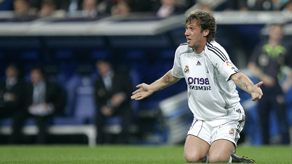 Real Madrid's Michael Owen reacts after scoring a goal during the first half against the Los Angeles Galaxy at Home Depot Center in Carson, Calif., Monday, July 18, 2005. Real Madrid won, 2-0. (AP Photo/Jae C. Hong)