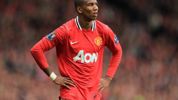 Manchester United's Ashley Young looks dejected