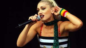 Gwen Stefani of No Doubt performing on the Pyramid Stage, during the second day of the Glastonbury Festival in Somerset.