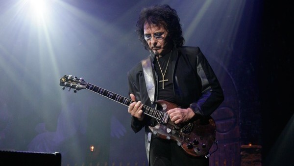 Tony Iommi of Heaven and Hell performing live at Wembley Arena, north London.