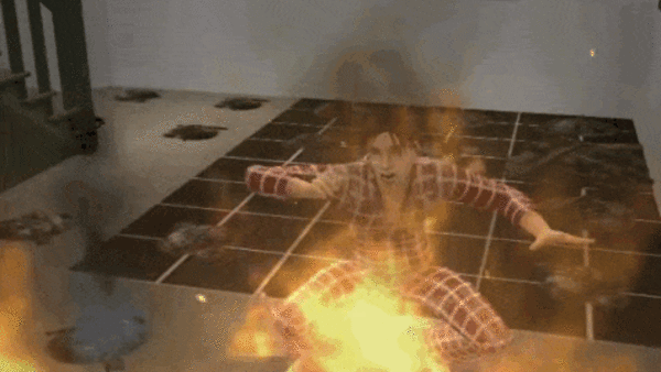 Sims death on fire