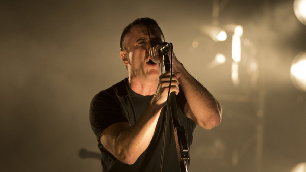 In this March 27, 2014 photo, Trent Reznor of Nine Inch Nails performs at the Vive Latino music festival in Mexico City, Mexico. Reznor says he feels a fresh new start for Nine Inch Nails after the bands latest album and world tour. (AP Photo/Rebecca Blac