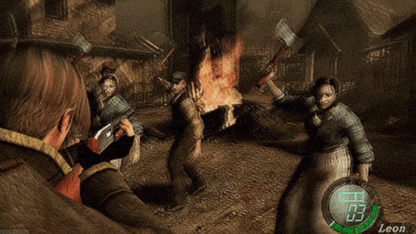 Resident Evil 4 shotgun kick