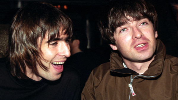 Oasis stars Liam and Noel Gallagher pictured at the Q Magazine music awards in London. Oasis frontman Liam received the Best Act in the World trophy on behalf of the band at the 10th anniversary of the awards.