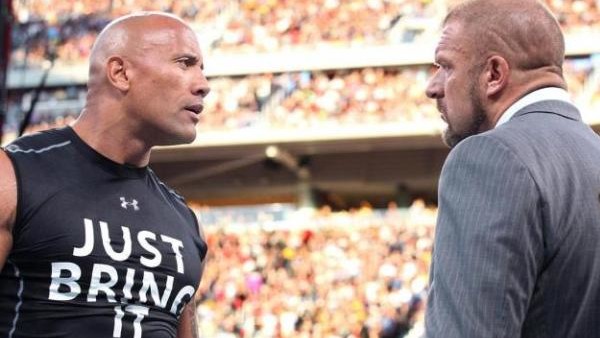 The Rock Triple H WrestleMania