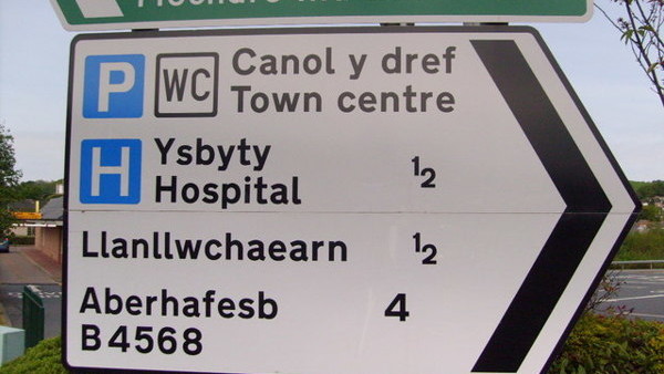 Welsh Road Sign