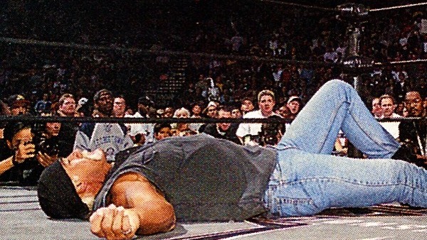 Hulk Hogan lying down Halloween Havoc 1999