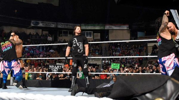 Roman Reigns AJ Styles The Usos Luke Gallows Karl Anderson