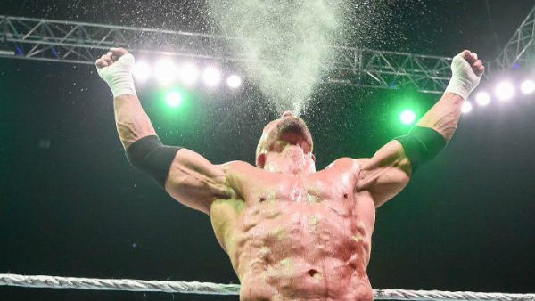 triple h spitting water