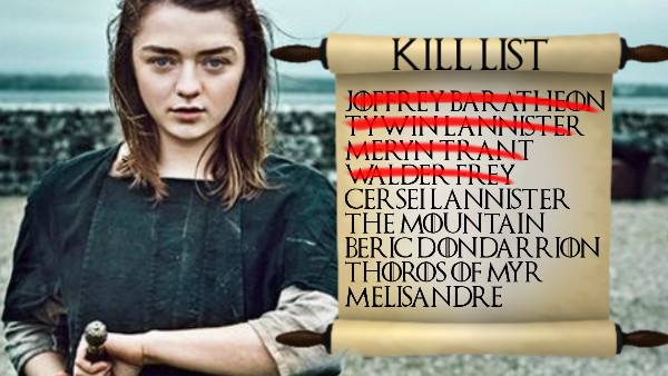 Game Of Thrones Arya Kill List