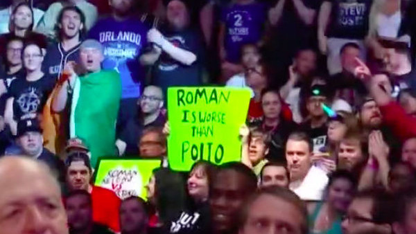 Roman Reigns WWE Raw fan sign