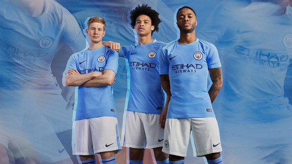 Manchester City 17 18 Nike Home Kit A