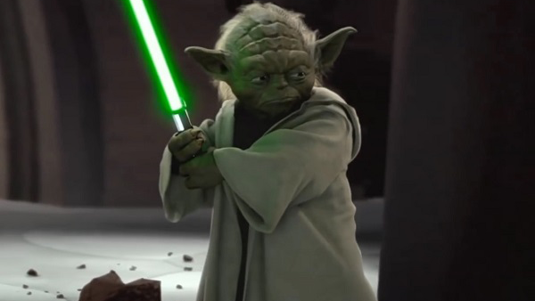 Star Wars Attack Of The Clones Yoda lightsaber
