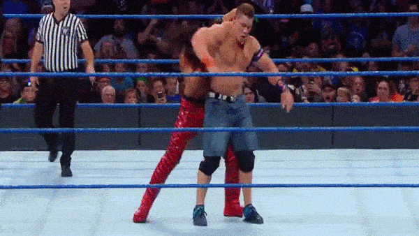 Shinsuke Nakamura Exploder Suplex John Cena Head SmackDown