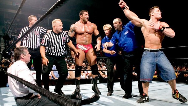 Vince McMahon, Batista, John Cena