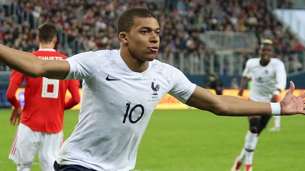 Kylian Mbappe Celebrating   March 2018