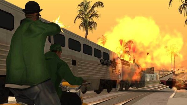 GTA: San Andreas Follow the train