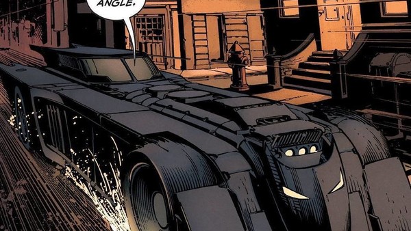 Batmobile Arkham Asylum Comic 600x400
