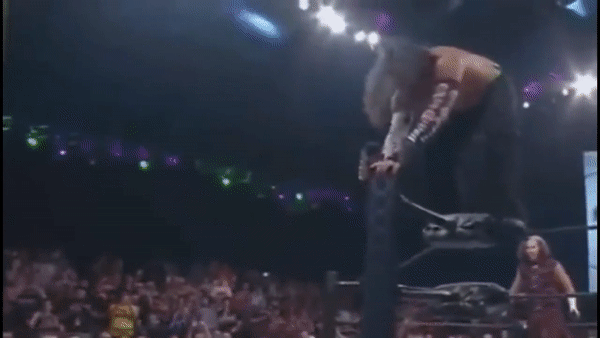 Jeff Hardy Off The Cage Dive TNA Impact Six Sides of Steel
