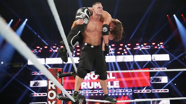 WWE Royal Rumble 2017 John Cena Super AA On AJ Styles