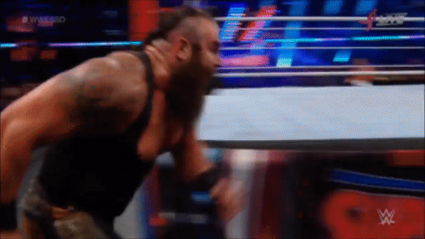Roman Reigns Spear Super Show Down Braun Strowman