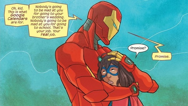 Iron Man Hugs Ms Marvel