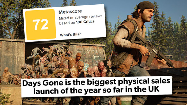 Days Gone is the biggest physical sales launch of the year so far in the UK