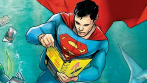 Superman Reading Watchmen