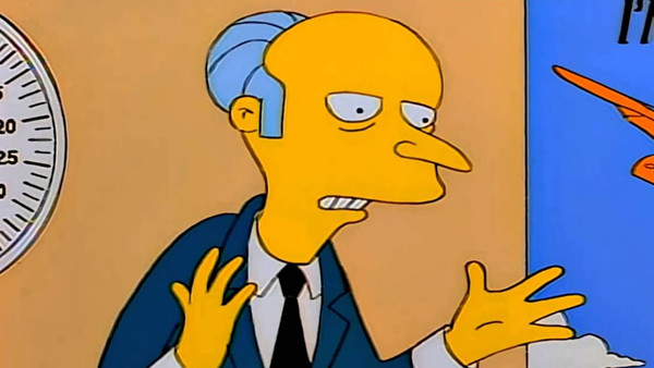 The Simpsons Mr Burns.