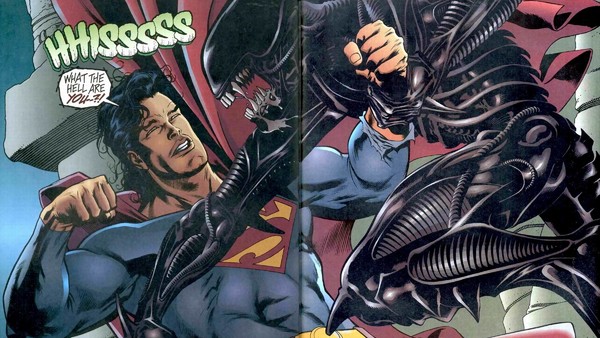 Superman vs Alien Xenomorph 
