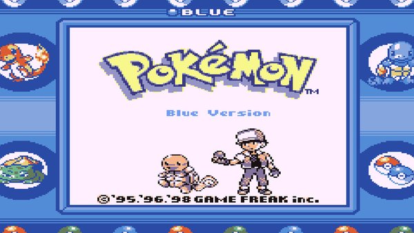 Pokemon blue SGB title screen