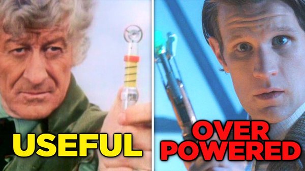 Doctor Who Third Doctor Eleventh Doctor sonic screwdriver brightened