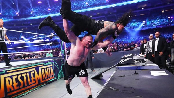 Brock Lesnar Roman Reigns WrestleMania 34