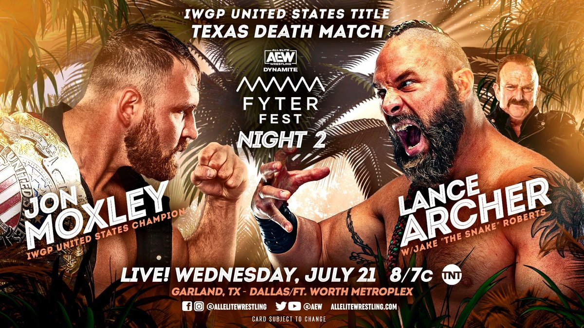 Everything Announced For Tonight S Aew Dynamite Fyter Fest Night Card July