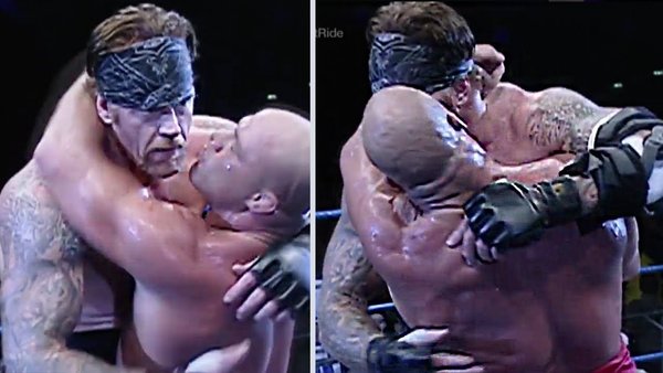 Kurt Angle The Undertaker Kiss