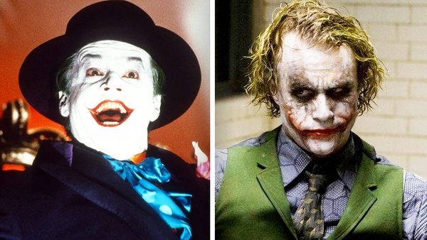 Joker Jack Nicholson Heath Ledger