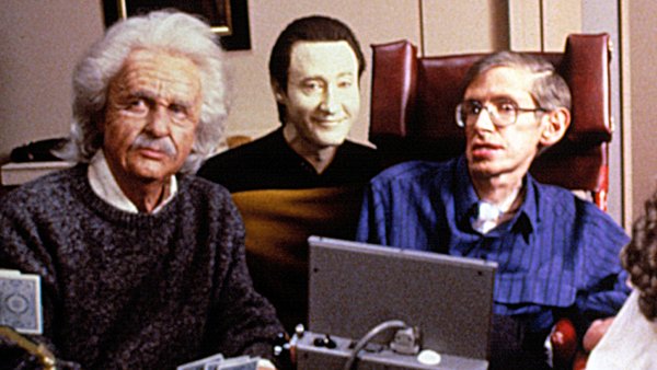 Stephen Hawking Albert Einstein Data Star Trek