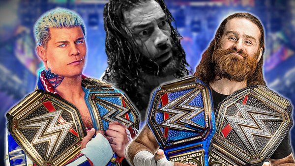 WWE Elimination Chamber 2023 Roman Reigns Sami Zayn Cody Rhodes