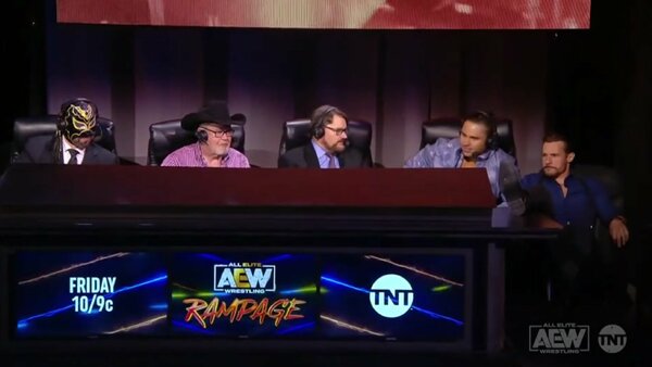 AEW Rampage Excalibur Jim Ross Tony Schiavone Matt Menard Angelo Parker JAS