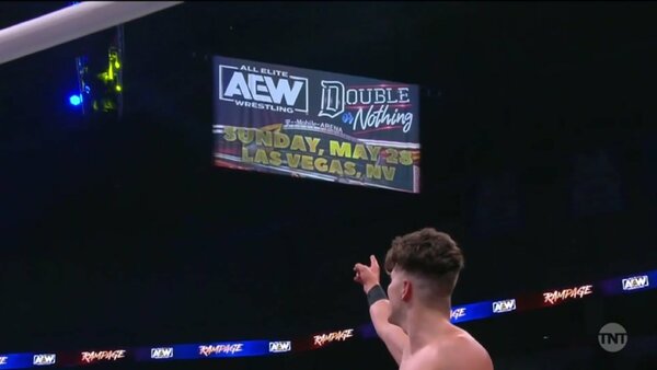 Sammy Guevara AEW Double Or Nothing 2023 Sign Pointing
